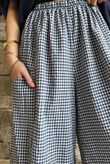 Arbi Gingham 7/8 Barrel Pant Navy